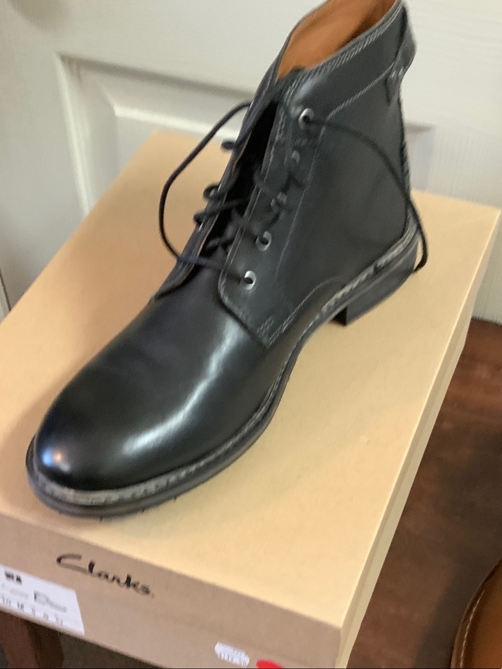 Clarks Black Leather Ankle Boot CLARKDALE BUD.